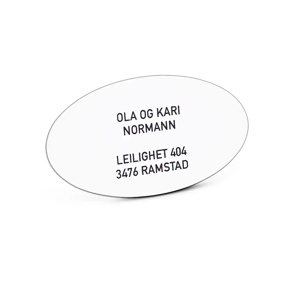 postkasseskilt-oval-hvit