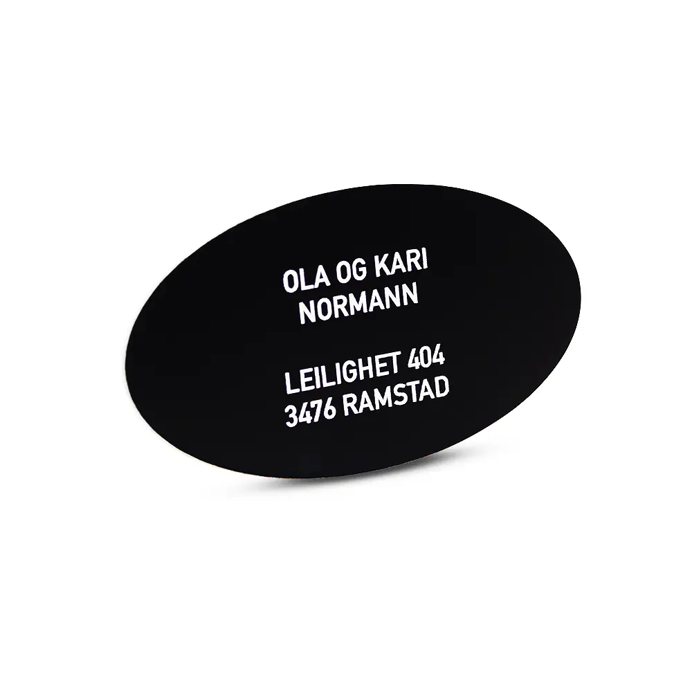 postkasseskilt-oval-svart