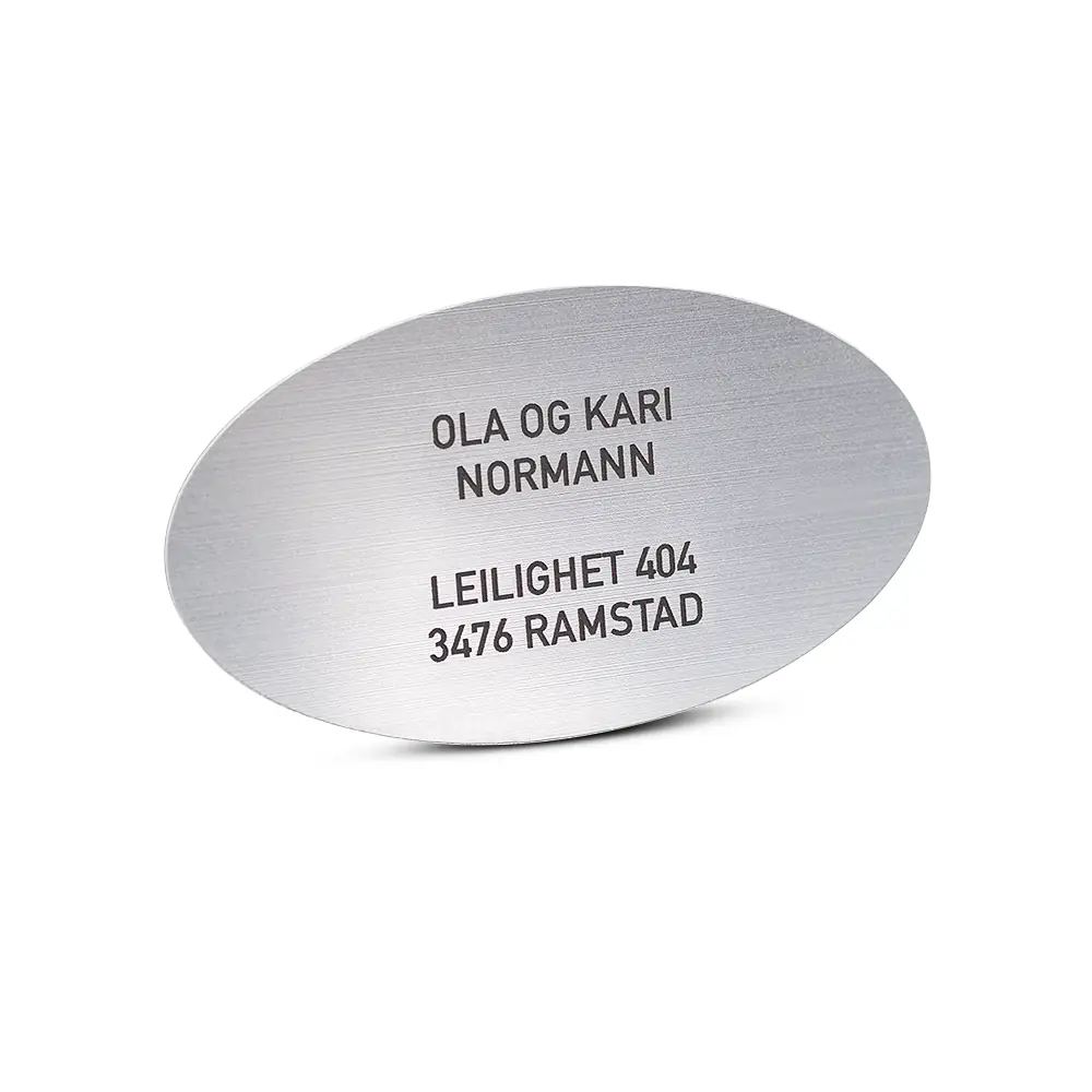 postkasseskilt-oval-solv